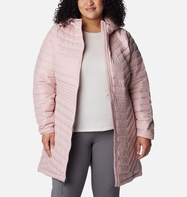 Thumbnail: Women’s Powder Lite Mid Jacket - Plus Size, Color: Dusty Pink, image 7