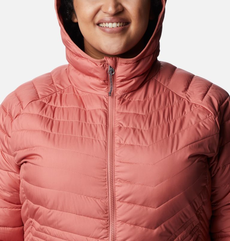 Women’s Powder Lite Mid Jacket - Plus Size, Color: Dark Coral, image 4