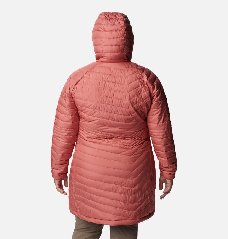 Thumbnail: Women’s Powder Lite Mid Jacket - Plus Size, Color: Dark Coral, image 2