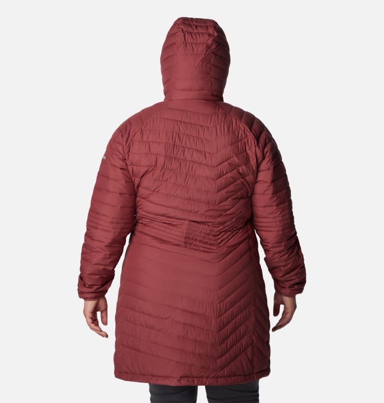 Thumbnail: Women’s Powder Lite Mid Jacket - Plus Size, Color: Beetroot, image 2