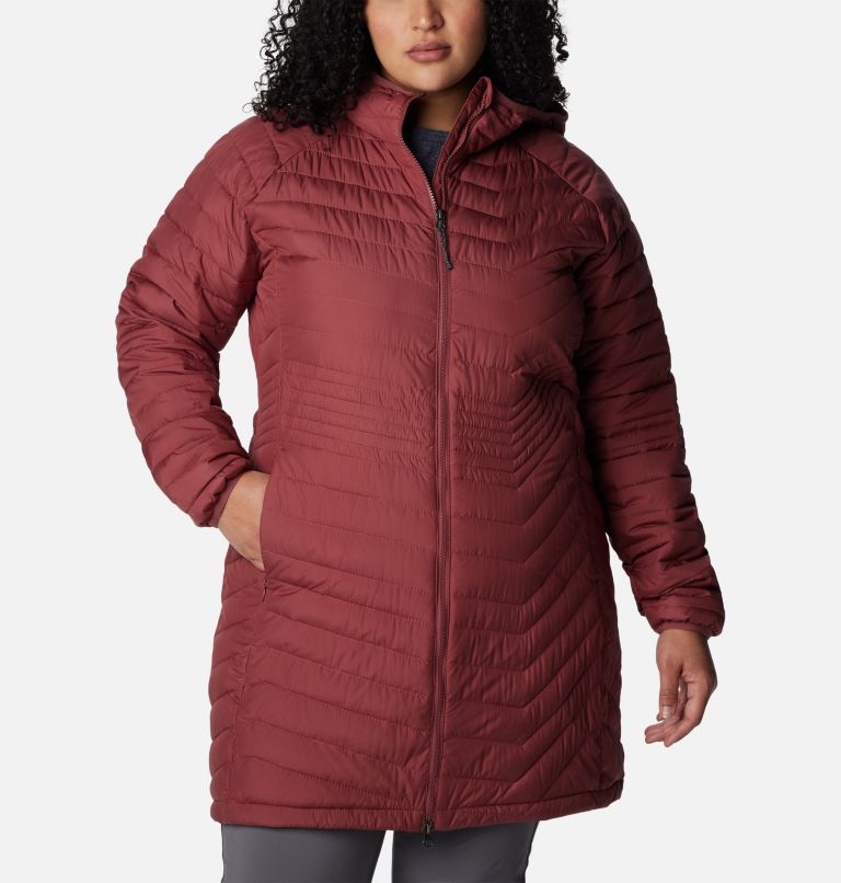 Women’s Powder Lite Mid Jacket - Plus Size, Color: Beetroot, image 1