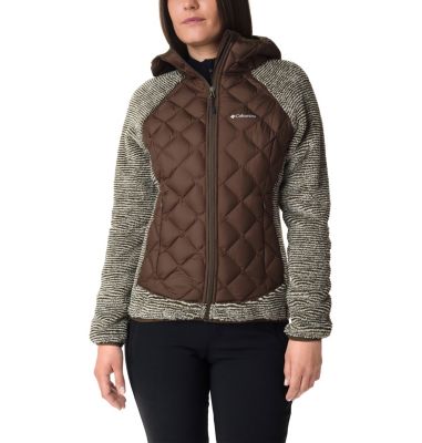 Veste Polaire Techy Hybrid&trade; Femme Techy Hybrid&trade; Fleece | 602 | XS, Olive Green, Chalk Stripe, front