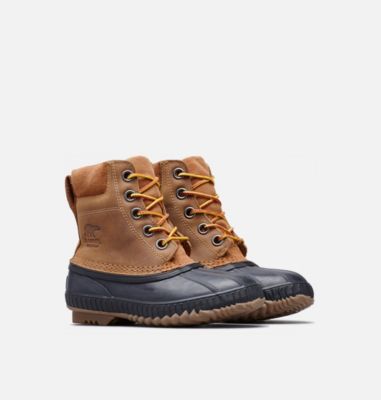 Boys Cheyanne II Duck Boot YOUTH CHEYANNE&trade; II LACE | 286 | 2, Elk, Black, 3/4 front