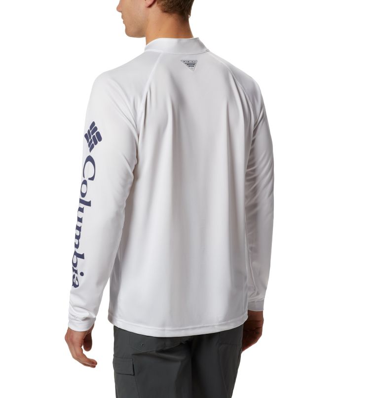 Thumbnail: Men’s PFG Terminal Tackle 1/4 Zip Pullover, Color: White, Nightshade, image 2