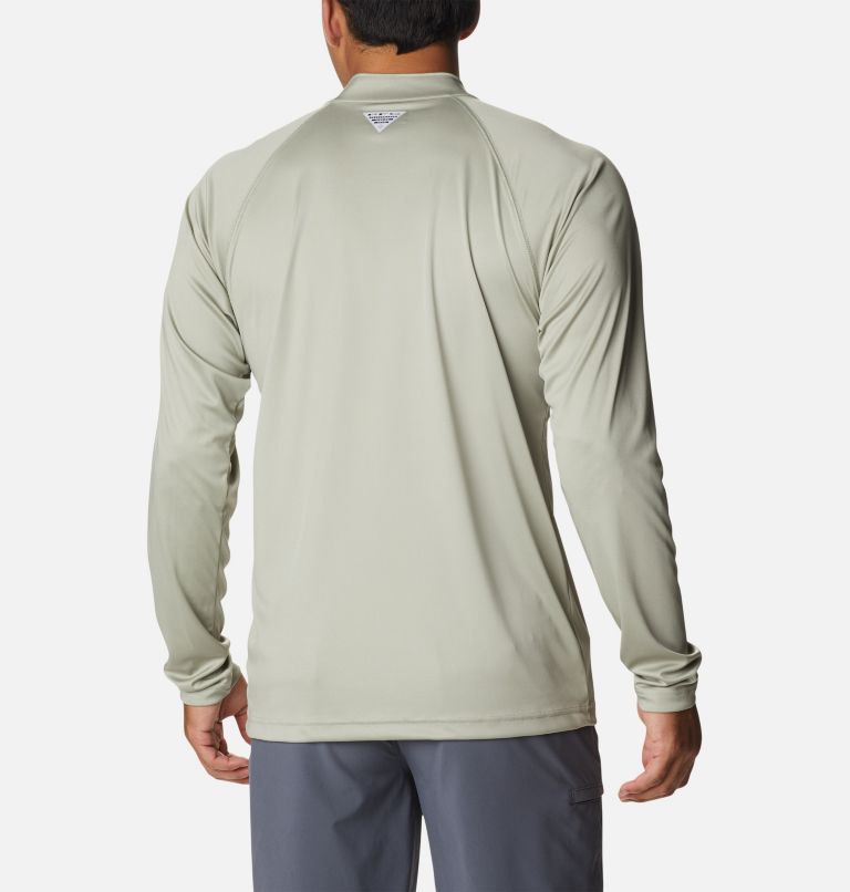 Men’s PFG Terminal Tackle 1/4 Zip Pullover, Color: Safari, Cool Green Logo