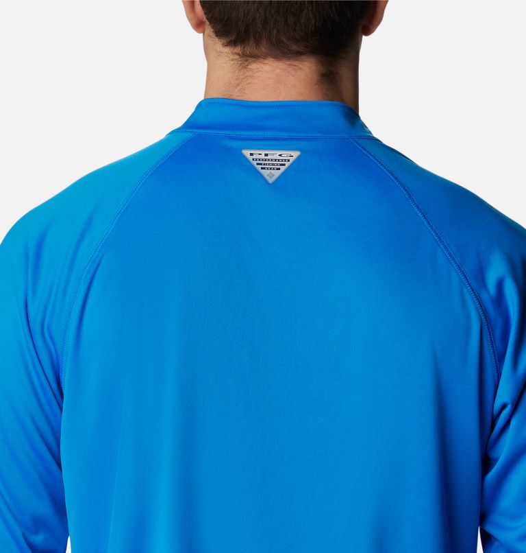 Thumbnail: Men’s PFG Terminal Tackle 1/4 Zip Pullover, Color: Hyper Blue, Black Logo, image 5