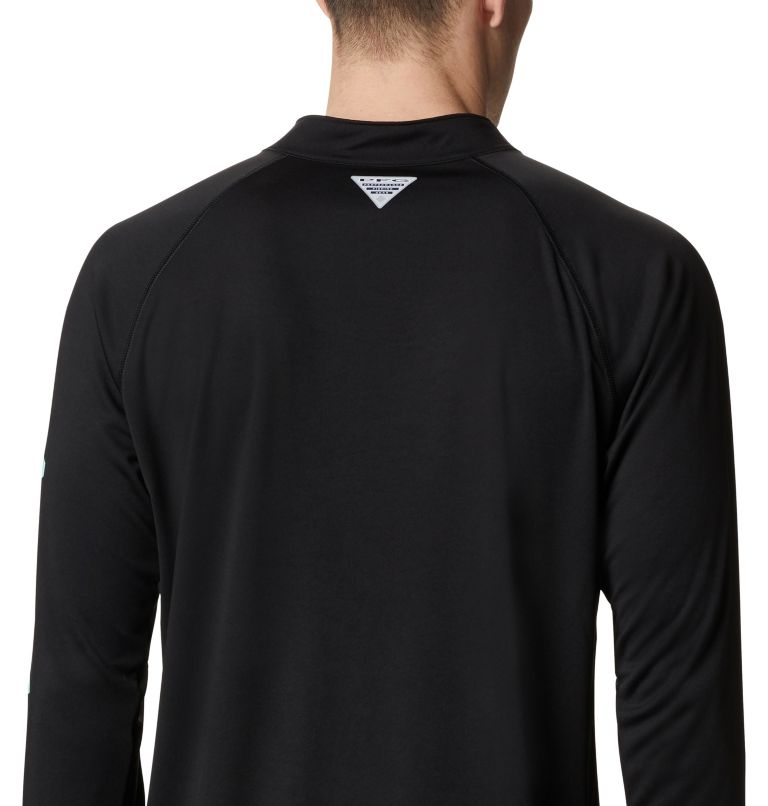 Men’s PFG Terminal Tackle 1/4 Zip Pullover - Big, Color: Black