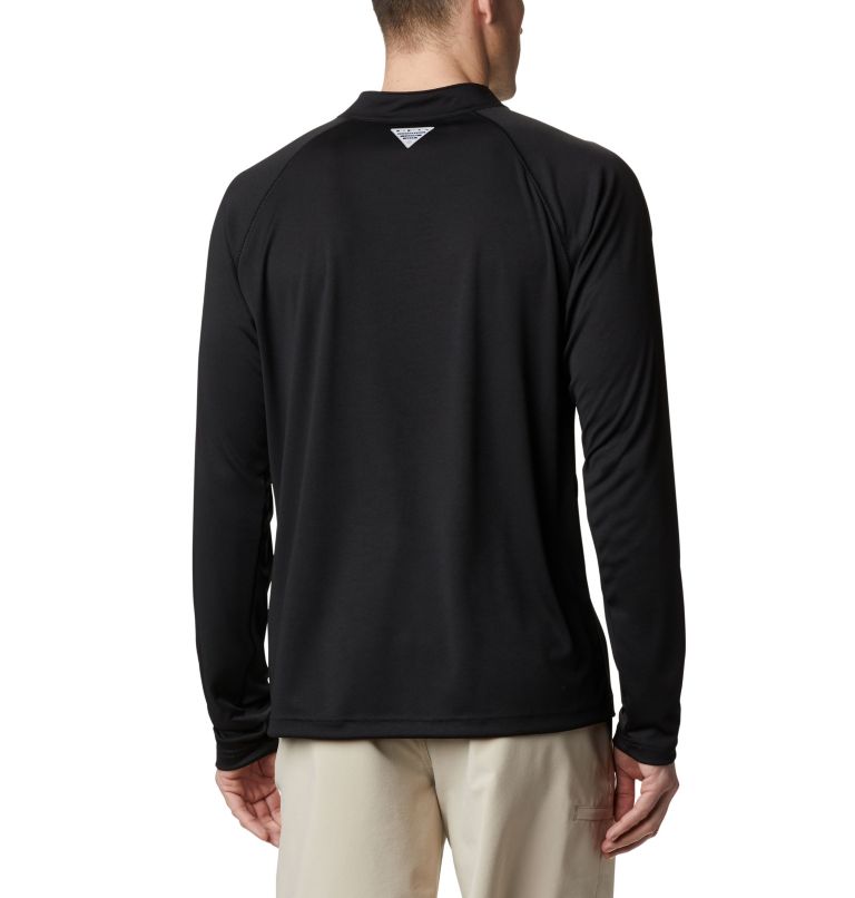 Men’s PFG Terminal Tackle 1/4 Zip Pullover - Big, Color: Black