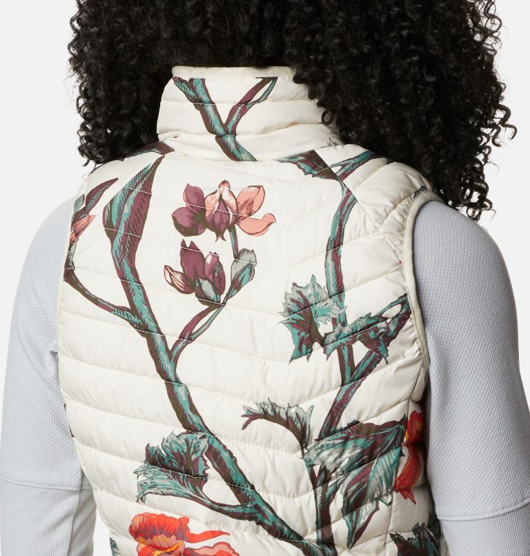 Women's Powder Lite Insulated Vest - 2023 COLLECTION, Color: Chalk Botanica Print, image 7
