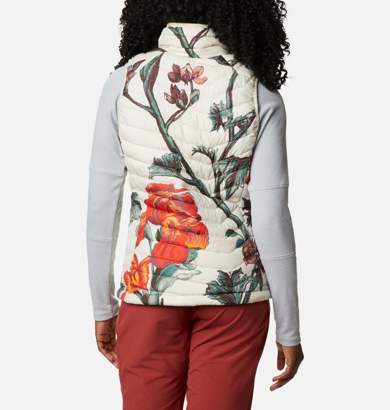 Women's Powder Lite Insulated Vest - 2023 COLLECTION, Color: Chalk Botanica Print, image 2