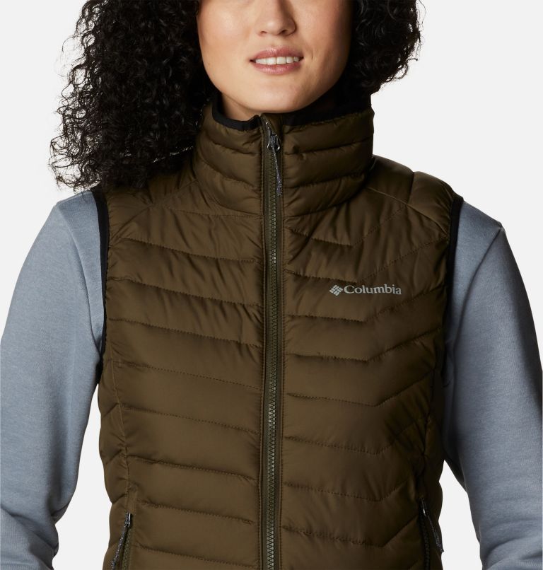 Thumbnail: Women's Powder Lite Insulated Vest, Color: Olive Green, image 4