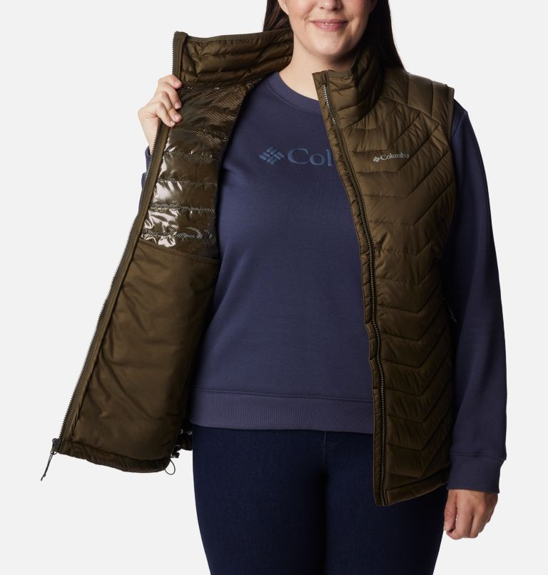 Thumbnail: Women's Powder Lite Vest - Plus Size, Color: Olive Green, image 5