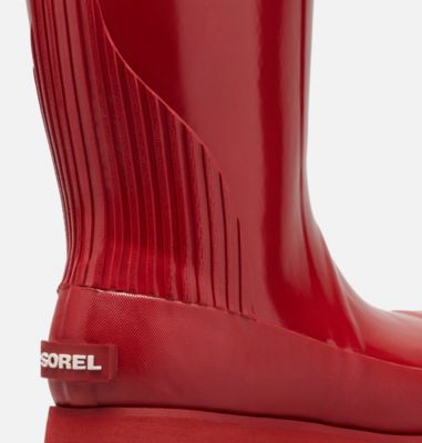 sorel red rain boots