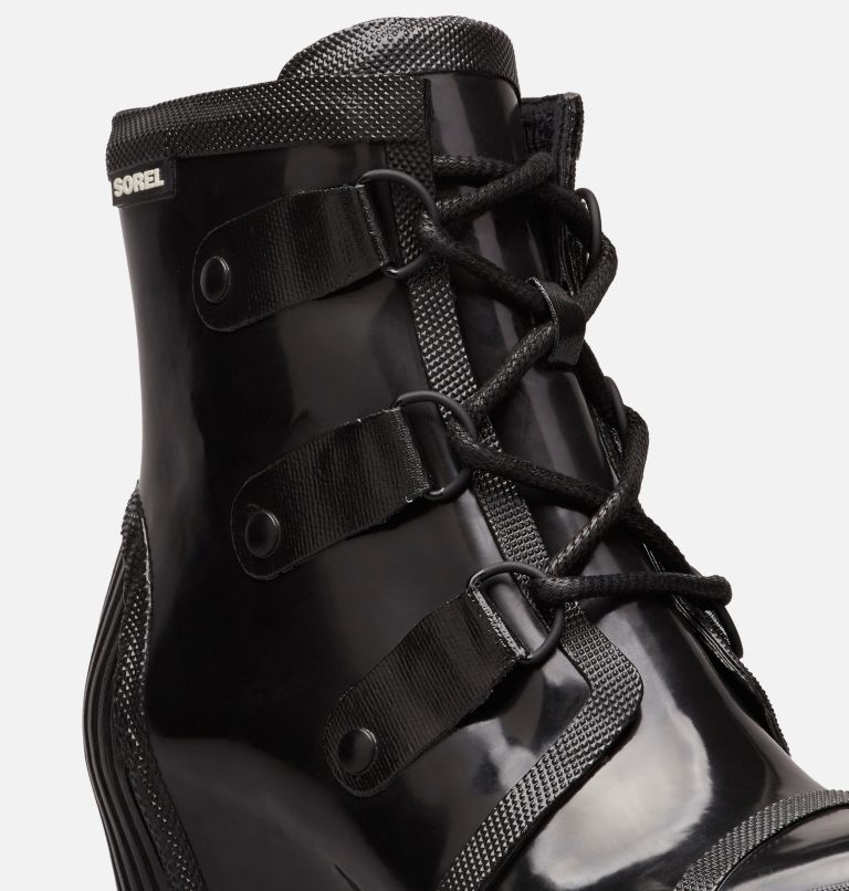 Thumbnail: Women's Joan Rain Wedge Gloss Boot, Color: Black, Sea Salt, image 7