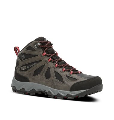 Chaussures De Randonn&eacute;e Mi-Montantes En Cuir Lincoln Pass&trade; OutDry&trade; LINCOLN PASS&trade; MID LTR OUTDRY&trade; | 010 | 10, Black, Red Camellia, 3/4 front