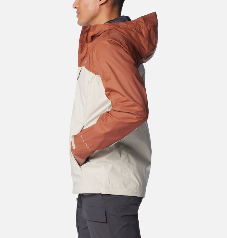 Men's Pouring Adventure II Waterproof Walking Jacket, Color: Dark Stone, Auburn, image 3