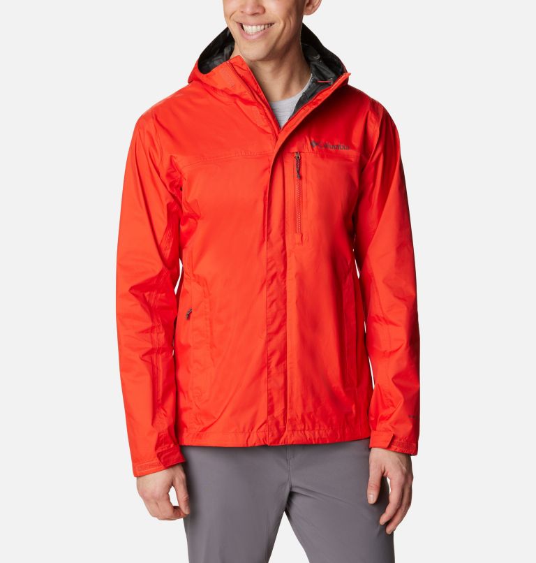 Thumbnail: Chaqueta Impermeable Pouring Adventure II para hombre, Color: Spicy, image 1