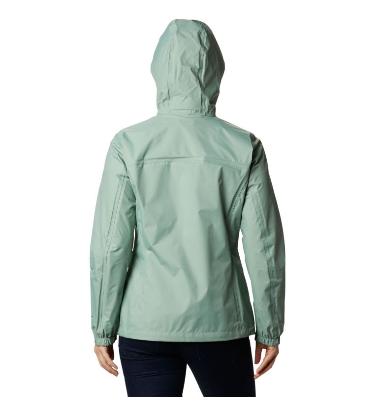 Women's Pouring Adventure II Waterproof Walking Jacket, Color: Light Lichen, image 2