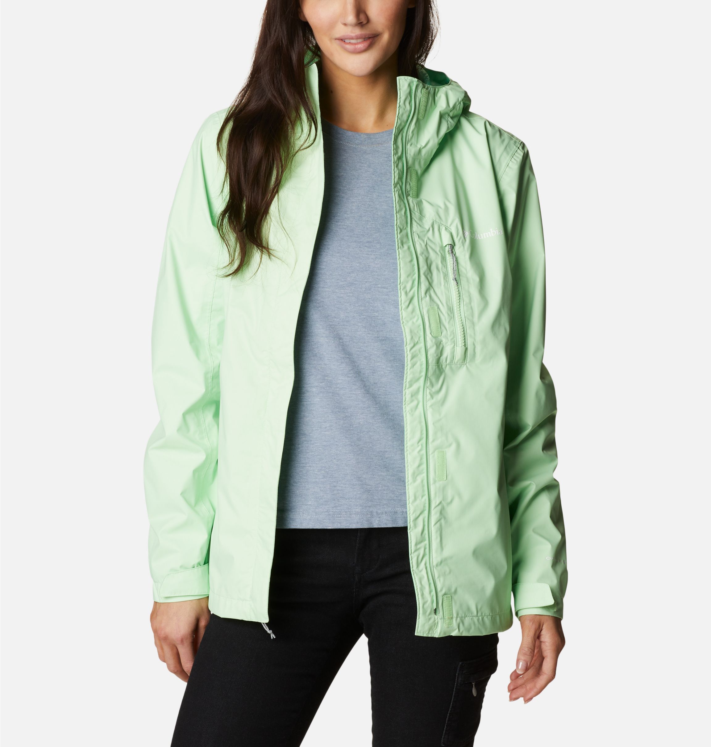 Columbia Mujer Chaqueta impermeable Pouring Adventure II Jacket Nailon Azul  (Nocturnal) Talla: L 1760071