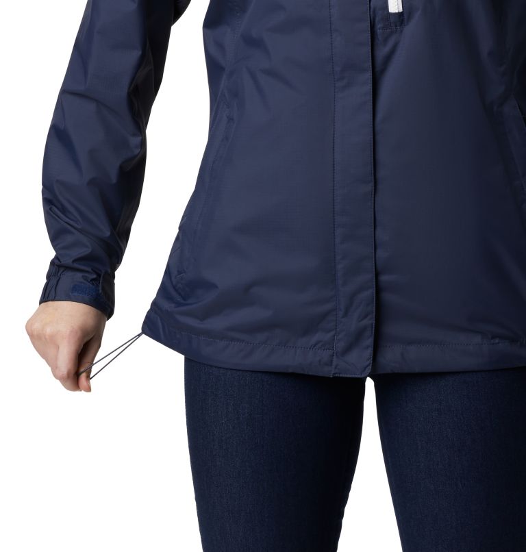 Thumbnail: Women's Pouring Adventure II Jacket, Color: Nocturnal, White Zip, image 5