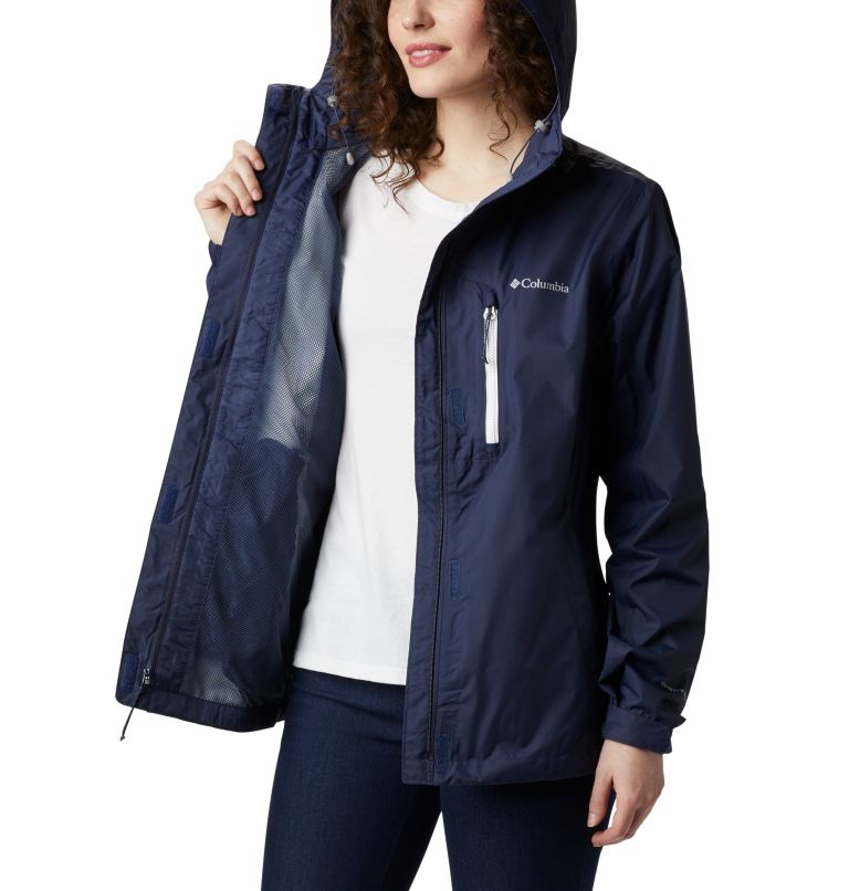 Women's Pouring Adventure II Jacket, Color: Nocturnal, White Zip, image 6