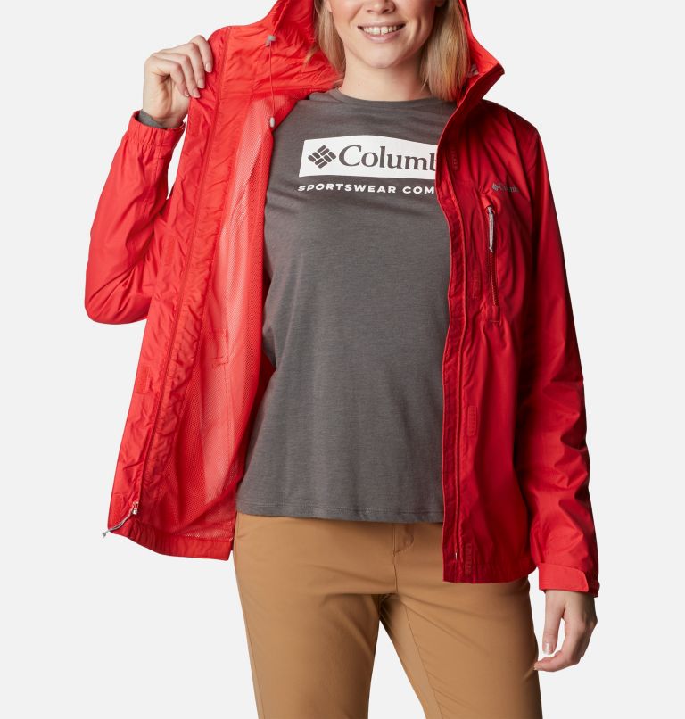 Thumbnail: Women's Pouring Adventure II Jacket, Color: Red Hibiscus, image 5