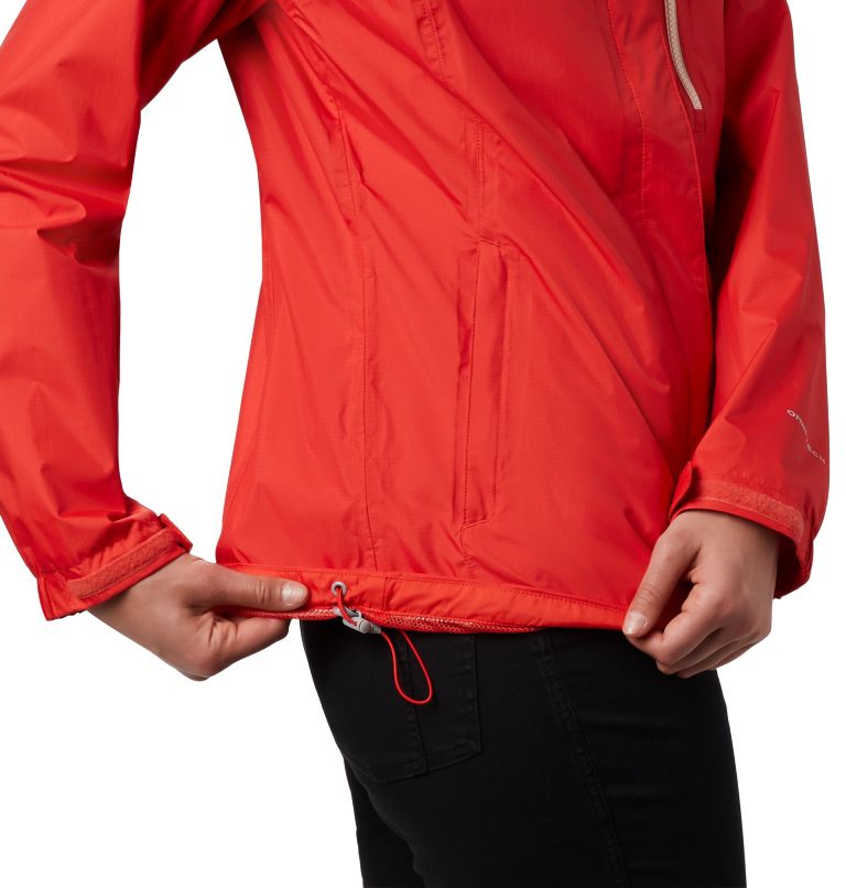 Thumbnail: Women's Pouring Adventure II Jacket, Color: Bold Orange, Peach Cloud Zip, image 5