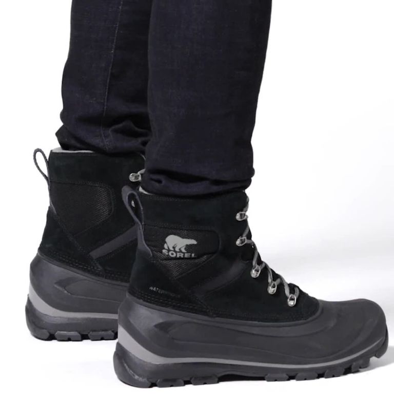 Men's' Buxton Lace Snow Boot, Color: Black, Quarry