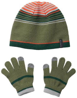 little girls hat and glove set