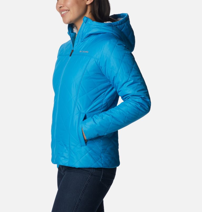 Women's Copper Crest Hooded Jacket, Color: Blue Chill, image 3