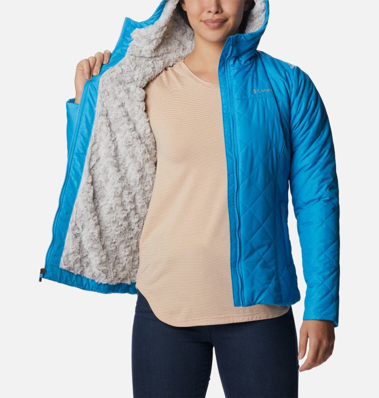 Thumbnail: Women's Copper Crest Hooded Jacket, Color: Blue Chill, image 5