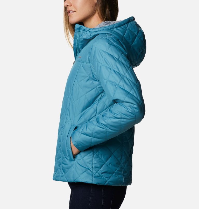Women's Copper Crest Hooded Jacket, Color: Canyon Blue, image 3