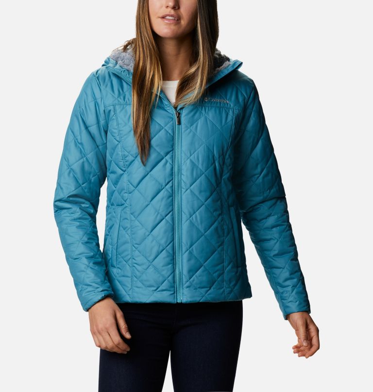 Women's Copper Crest Hooded Jacket, Color: Canyon Blue, image 1