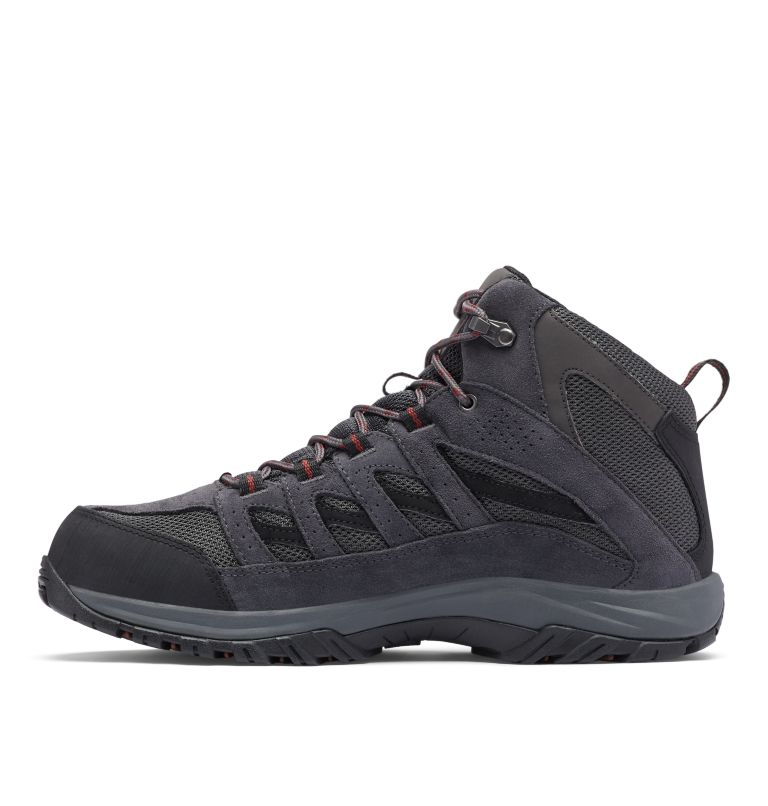 Men's Crestwood Mid Waterproof Hiking Boot, Color: Dark Grey, Deep Rust, image 5