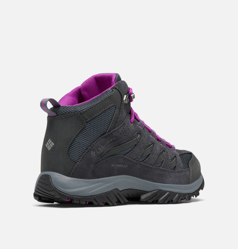 Women's Crestwood Mid Waterproof Hiking Boot, Color: Graphite, Bright Plum, image 9