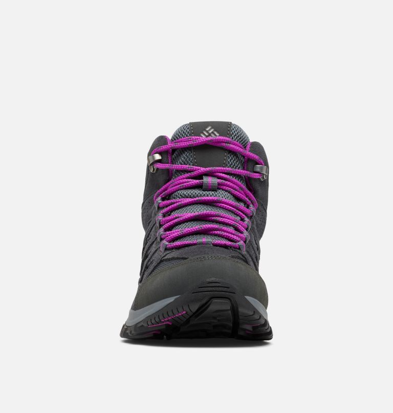 Women's Crestwood Mid Waterproof Hiking Boot, Color: Graphite, Bright Plum, image 7