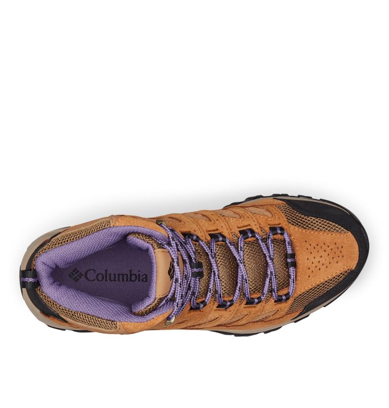 Thumbnail: Women's Crestwood Mid Waterproof Hiking Boot, Color: Dark Truffle, Plum Purple, image 3