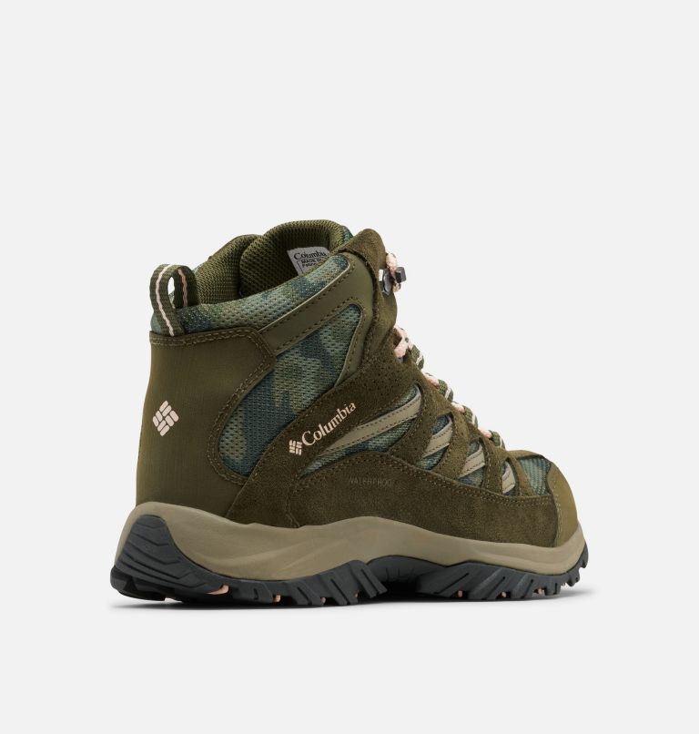 Thumbnail: Women's Crestwood Mid Waterproof Hiking Boot, Color: Nori, Peach Blossom, image 9