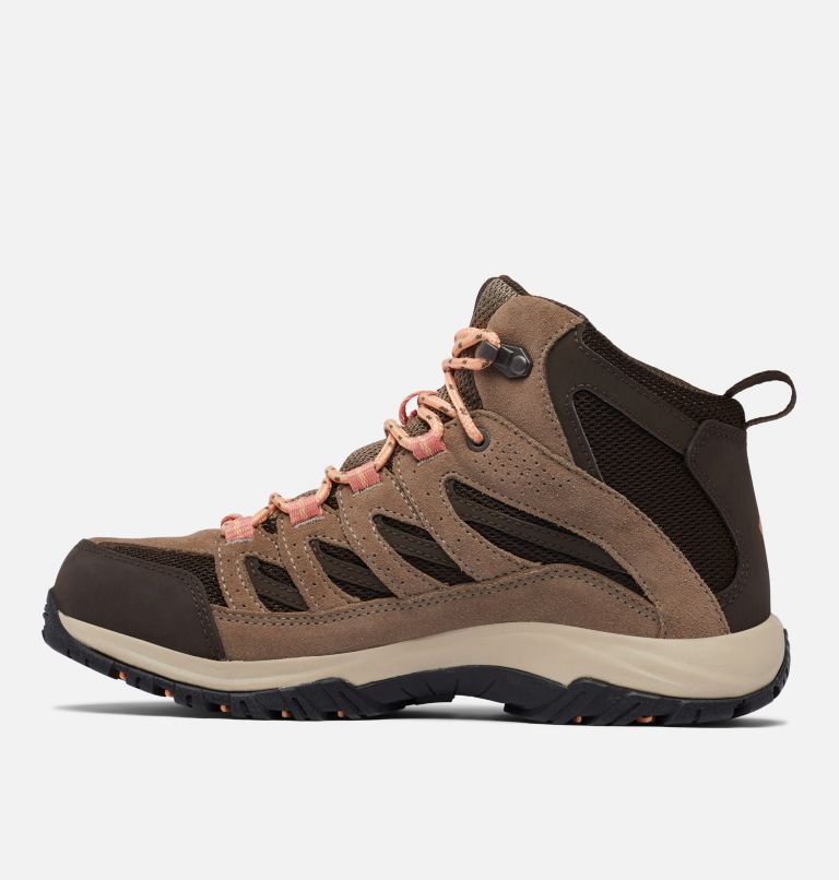 Women's Crestwood Mid Waterproof Hiking Boot - Wide, Color: Cordovan, Mud, image 5
