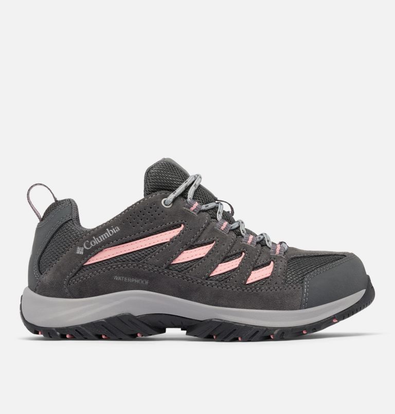 Women's Crestwood Waterproof Hiking Shoe, Color: Dark Grey, Salmon Rose, image 1
