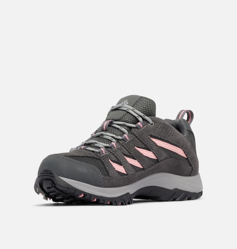Women's Crestwood Waterproof Hiking Shoe, Color: Dark Grey, Salmon Rose, image 7