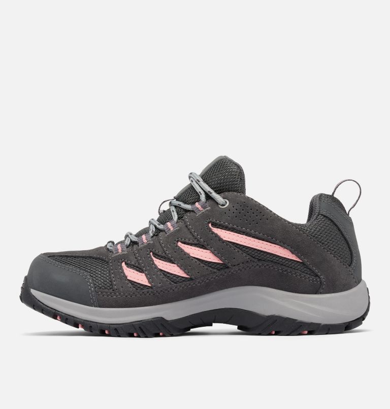 Women's Crestwood Waterproof Hiking Shoe, Color: Dark Grey, Salmon Rose, image 6