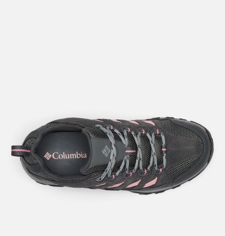 Women's Crestwood Waterproof Hiking Shoe, Color: Dark Grey, Salmon Rose, image 4