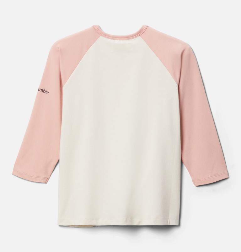 Kids’ Outdoor Elements 3/4 Sleeve Shirt, Color: Chalk Heather, Faux Pink, image 2