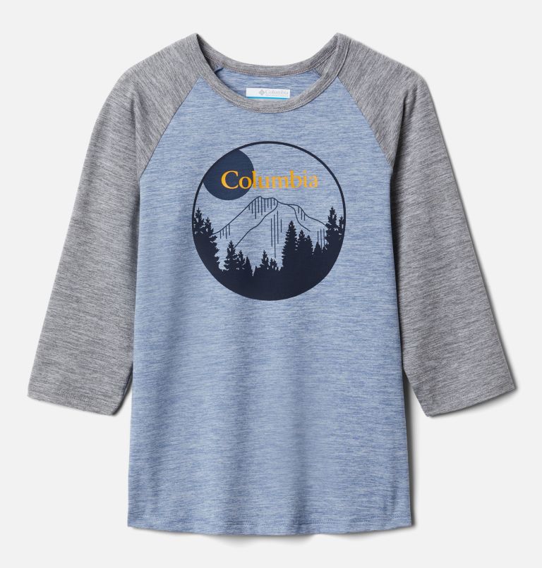 T-shirt de baseball Outdoor Elements pour enfant, Color: Bluestone Heather, City Grey Heather, image 1