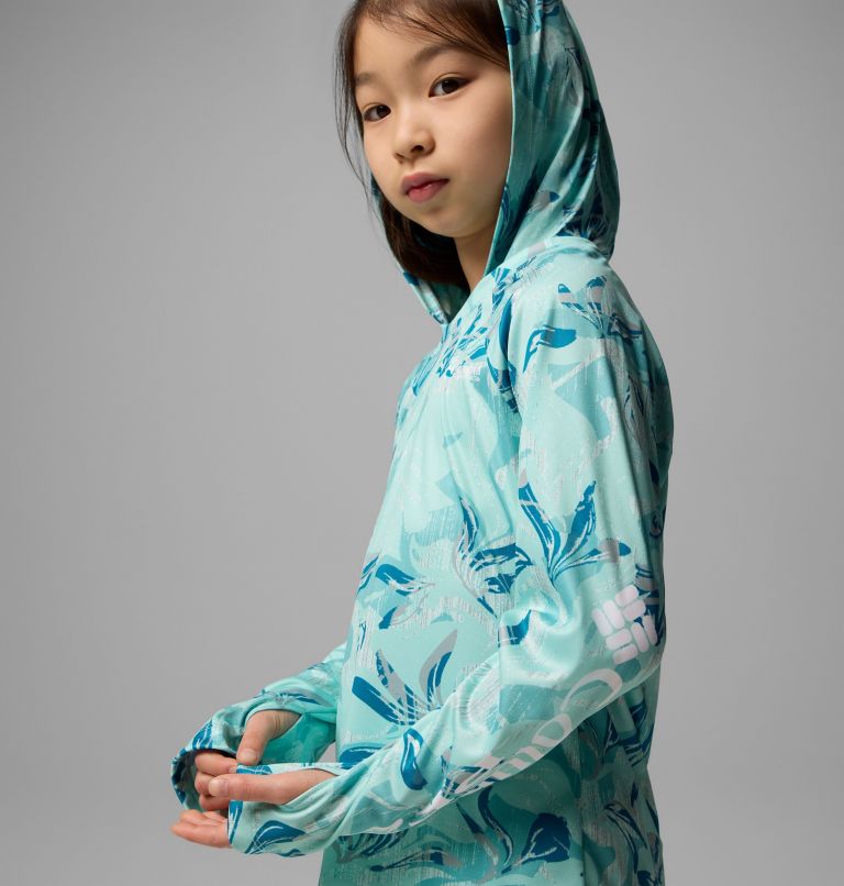 Girls' PFG Super Tidal Hoodie, Color: Spray Undertow, image 6