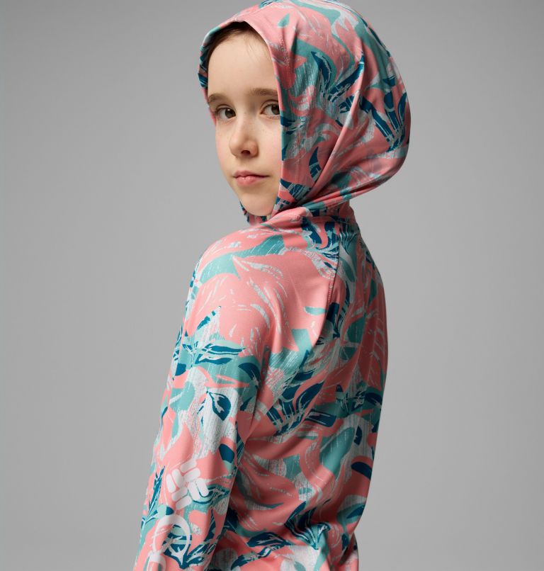 Girls' PFG Super Tidal Hoodie, Color: Sorbet Undertow, image 4