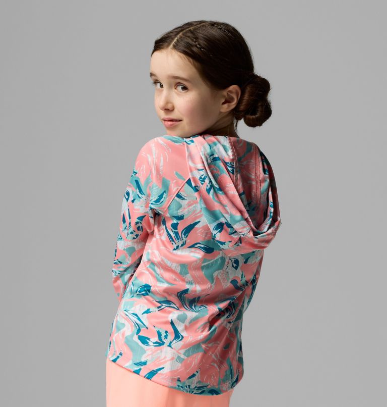 Girls' PFG Super Tidal Hoodie, Color: Sorbet Undertow, image 2