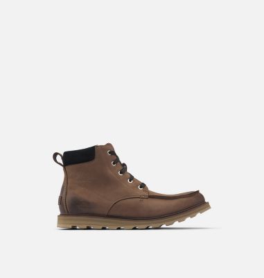 sorel men's madson moc toe waterproof casual boots