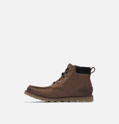 sorel men's madson moc toe waterproof casual boots